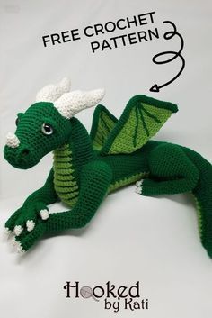 Crocheted Dragon, Crochet Dinosaur Patterns, Crochet Dragon Pattern, Crochet Dinosaur, Pola Amigurumi, Crochet Dragon, Crochet Animals Free Patterns, Crochet Amigurumi Free Patterns, Crochet Pattern Amigurumi