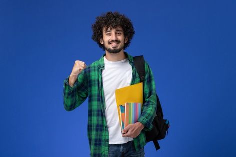 College Student Photo, College Student Photoshoot, Student Photoshoot, Green Checkered Shirt, Student Images, Student Photo, Happy Students, Thriving Business, University Admissions