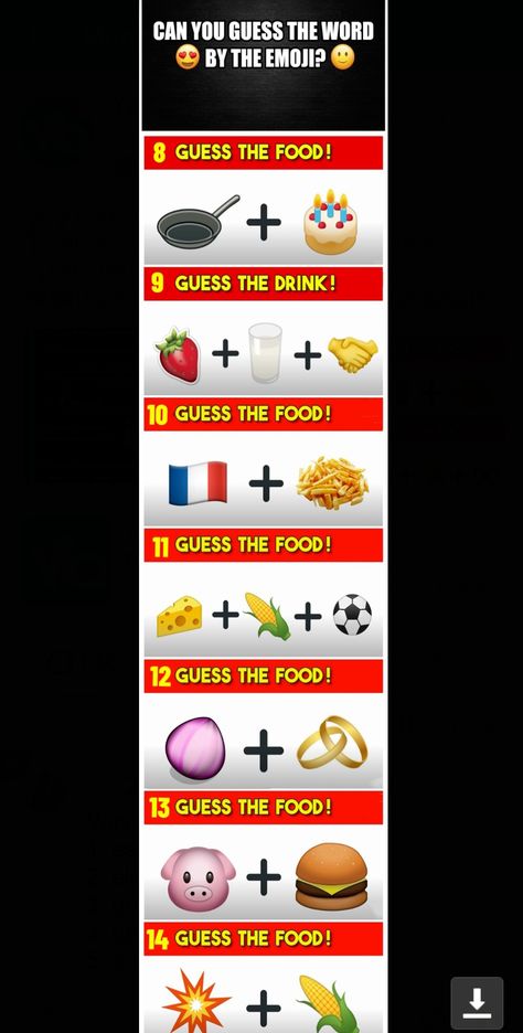 Guess The Food Emoji With Answers, Guess The Food By Emoji, Guess The Emoji Answers, Funny Emoji Combinations, Emoji Answers, Guess The Emoji, Kissing Poses, Emoji Puzzle, Math Logic Puzzles