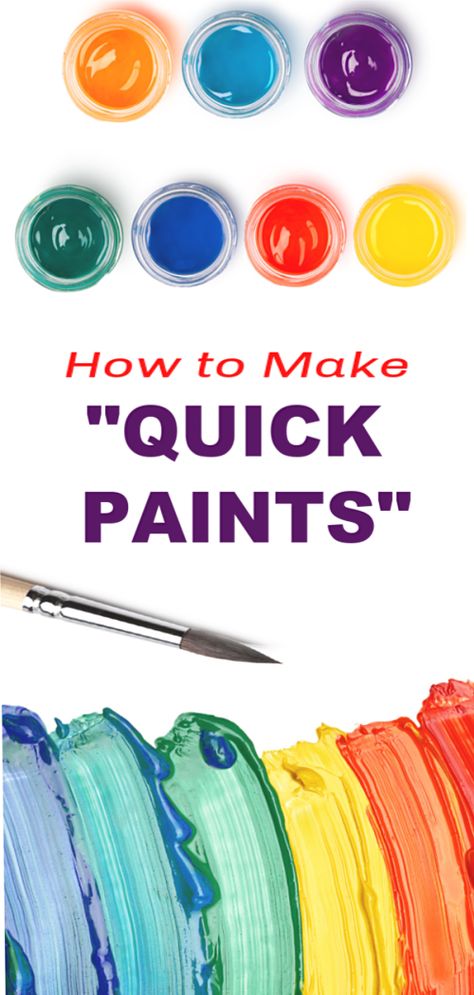 "QUICK PAINTS" 2 ingredient paint recipe for kids #paintrecipe #paintrecipeforkids #quickpaints #quickpaint #homemadepaint #homemadepaintkids #homemadepaintrecipe #homemadepaintforkids Gel Paint, Home Made Paint For Kids, Drawing Videos For Kids, Homemade Face Paints, Homemade Paint, Diy Fan, Homemade Art, Fabric Purses, Educational Activities For Kids