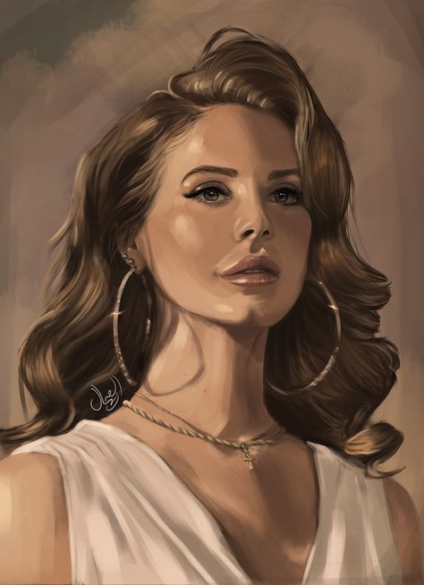 Digital Portrait (Lana Del Rey) Lana Honeymoon, Lana Del Rey Art, Warm Blonde, Realistic Drawings, Digital Portrait, Vintage Wallpaper, Vintage Photography, Portrait Drawing, Retro Poster