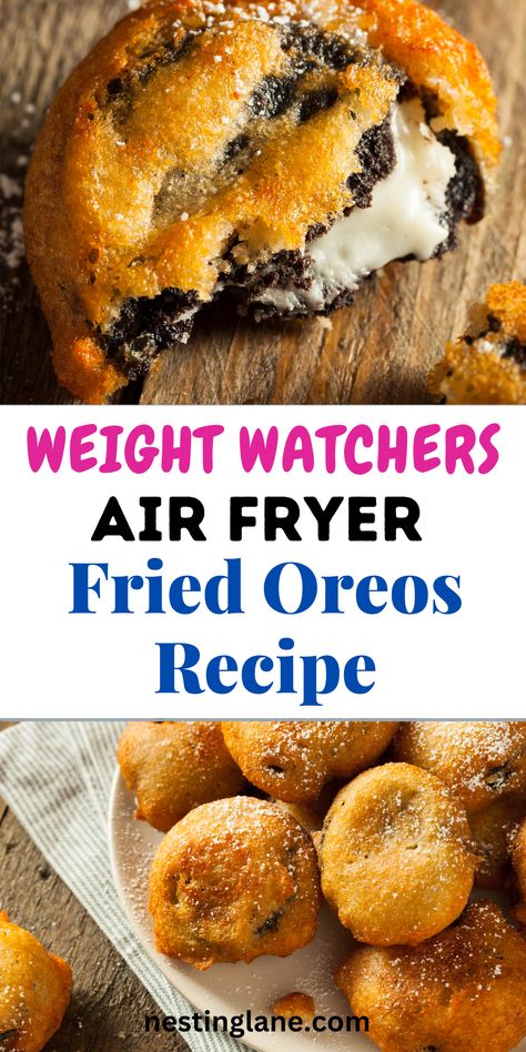 Introducing the Irresistible WW Friendly Air Fryer Fried Oreos Recipe. Prepare to be amazed by this delectable dessert featuring air-fried Oreo cookies coated in pancake mix. With a few simple ingredients like Oreos and pancake mix, you can create a treat that boasts a crispy exterior and a creamy, indulgent interior. Whether you're looking for a quick snack, a crowd-pleaser at kids' parties, or a solution for those sudden dessert cravings, this recipe has you covered. Air Fryer Fried Oreos, Fried Oreos Recipe, Weight Watchers Air Fryer, Fried Oreo, Cabbage Steaks Recipe, Dessert Quick, Easy Eggs Benedict, Deep Fried Oreos, Pancake Mix Recipe