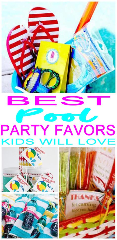 End Of School Year Pool Party, Swim Party Favors, Pool Party Gift, Birthday Party Goodie Bags, Summer Party Favors, Pool Party Themes, Pool Party Kids, Pool Party Favors, 90s Fashion Outfits Hip Hop