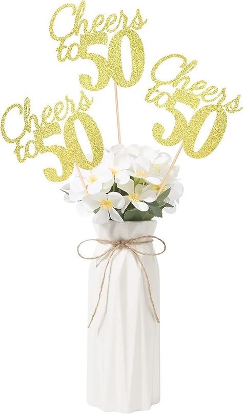 50 Party Decorations, 30th Birthday Centerpieces, 60th Birthday Centerpieces, 40th Birthday Centerpieces, 50th Birthday Centerpieces, 60th Birthday Party Decorations, Centerpieces For Tables, Baby Shower Party Themes, Party Centerpiece