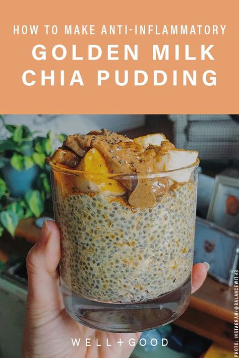 Milk Pudding Recipe, Inflammation Foods, Milk Pudding, Anti Inflammation Recipes, Chia Recipe, Inflammation Diet, Chia Seed Recipes, Turmeric Recipes, Vegetarian Life