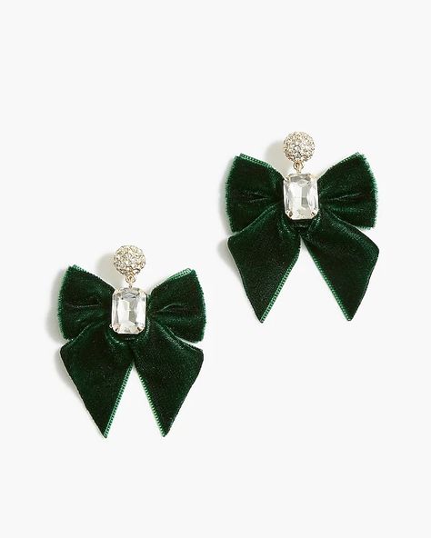 Christmas Party Accessories, Family Sweater, Wish List Ideas, Crystal Statement Earrings, Preppy Fall, Fall Capsule Wardrobe, Holiday Party Outfit, Velvet Bow, List Ideas