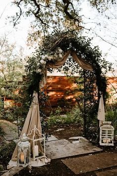 Vow Renewal Ideas Simple, Backyard Vow Renewal Ideas, Whimsical Wedding Ceremony, Backyard Vow Renewal, Bouquet Greenery, Viking Queen, Queen Wedding, Cottagecore Wedding, Wedding Alters