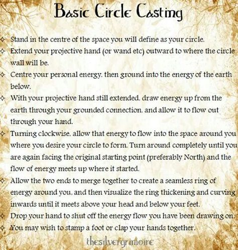 Circle casting Cast Circle, Circle Casting, Circle Cast, Spell Circle, Summoning Circle, Easy Spells, Witch Quotes, Spell Books, Witchcraft Books