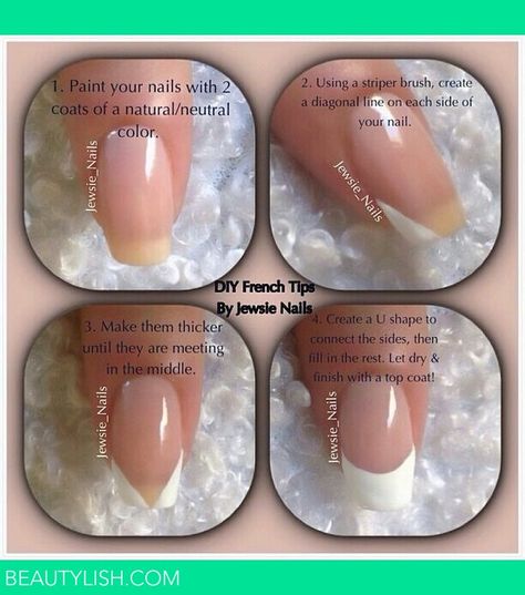 Manicure Tutorials, Nagel Tips, Nails Diy, French Tips, Kandy, Diy Manicure, Makati, French Tip Nails, Manicure E Pedicure