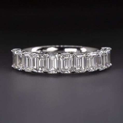 https://jewelleryrings.co.uk/ Find many great new & used options and get the best deals for 2Ct Emerald Cut VVS1 Diamond Half Eternity Engagement Ring 14K White Gold Finish at the best online prices at eBay! Free delivery for many products! Emerald Cut Wedding Band, Ring Baguette, Emerald Cut Diamond, Half Eternity Band, Half Eternity Ring, Eternity Wedding Band, Moissanite Wedding Bands, Engagement Rings For Men, White Gold Band