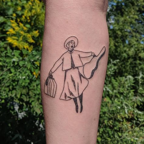 Handpoked Tattoos on Instagram: “The cutest tiny Julie Andrews from the Sound of Music for Laura :) . . . . . . #stickandpoke #sticknpoke #handpoked #handpoke…” Sound Of Music Tattoo Ideas, Sound Of Music Tattoo, Girl Tattoo Ideas, Contemporary Tattoo, Sage Design, Swallow Tattoo, Embroidery Hoop Wall Art, The Sound Of Music, Watermelon Sugar