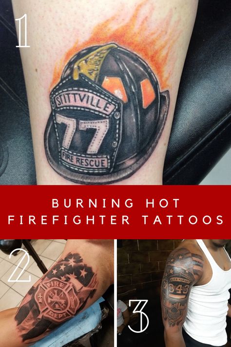 19 Burning Hot Firefighter Tattoos - Tattoo Glee Fire Dept Tattoos, Mendala Tattoo, Fire Department Tattoos, Firefighter Tattoo Sleeve, Hot Firefighter, Fighter Tattoos, Firefighter Tattoos, Firefighter Tattoo, Fire Fighter Tattoos