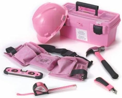 Pink Tool Box, Girl Tools, Pink Tools, Hardware Stores, Handy Woman, Pink Stuff, Tools For Women, Tool Pouch, Camping Tools