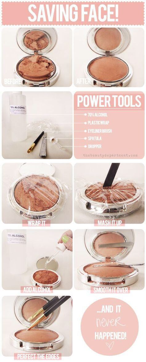 Broken Makeup, Eye Dropper, Beauty Make-up, The Beauty Department, Makeup Hacks, Plastic Wrap, Diy Makeup, Cotton Ball, Makati