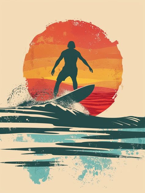 #Surfing #T-shirtDesign #Minimalist #RetroColors #3:4AspectRatio #TheCandie Retro Colours, Aspect Ratio, T Shirt Design, Surfing, T Shirt, Design