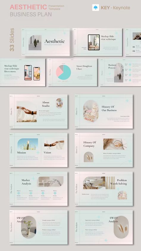 Bussines Presentation Ideas, Business Concepts Templates, Presentation Design Aesthetic, Plan Stand, Business Plan Layout, Canva Hack, Aesthetic Presentation, Presentation Template Design, Creative Business Plan