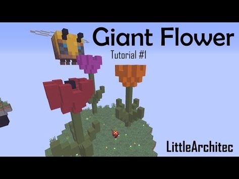 Minecraft tutorial #1 Giant flower - YouTube Giant Flower Minecraft, Minecraft Tutorial, Giant Flowers, Minecraft, Flowers