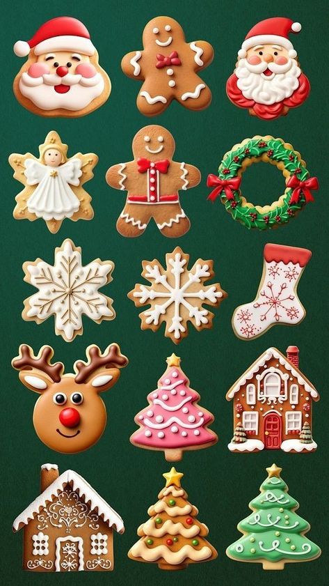 Christmas Cookies Images, Gingerbread Cookie Designs, Gingerbread Images, Bread Design Ideas, Png Angel, Cookie Png, Cookies Design, Christmas Wallpaper Iphone Cute, Cookie Images