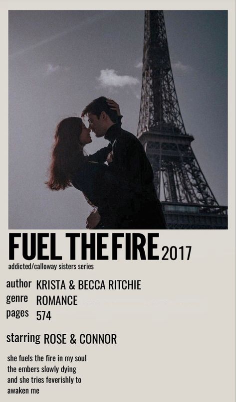 Fuel The Fire Aesthetic, Fuel The Fire, Book Polaroid, Rose Calloway, Books Romance Novels, Calloway Sisters, Polaroid Posters, Book Prints, Book Bucket