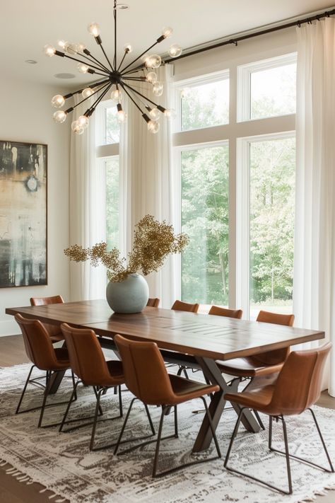 Mid Century Living And Dining Room, Modern Southwest Dining Room, Midcentury Modern Kitchen Table, Midcentury Modern Dining Room, Havenly Dining Room, Organic Dining Room, Rustic Dining Room Table, Mid Century Dining Room, Dining Room Renovation