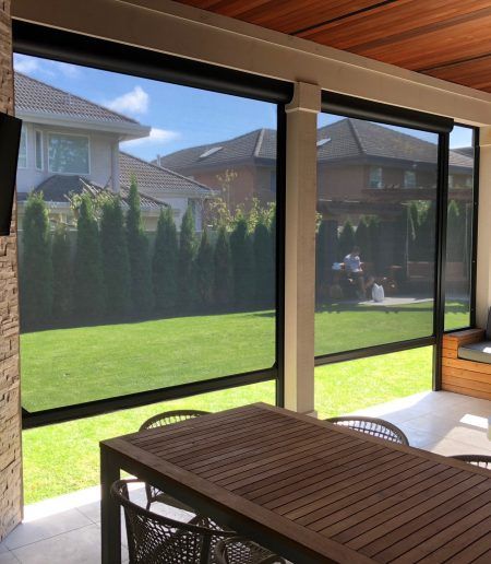 Screen Curtains For Porch, Screening In A Patio, Close In Patio Ideas, Patio Retractable Screen, Screen In Deck Ideas, Gazebo Screen Ideas, Retractable Screened In Porch, Retractable Mosquito Screens, Screen Enclosure Ideas Patio