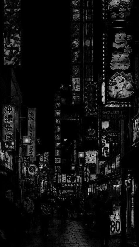 Black And Grey Wallpaper, Japanese Wallpaper Iphone, Dark Black Wallpaper, Iphone Wallpaper For Guys, Dark Landscape, Anime City, Black And White City, Black And White Picture Wall, Dark City