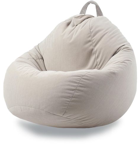 PRICES MAY VARY. Classical Fabric: Our New Corduroy Fabric,which is soft, cosy, environment-friendly, skin-friendly, air-permeable, wear-resistant, stain-resistant and fade-proof. The comfortable bean bag is supposed to be the best-loved place for you and your children.(Bean Bags No Filler) Comfortable and Convenient Design: The bean bag chair handle is devised on the top of bag so that kids can move them easily. With the double-layered combined fabric on the back, we guarantee its durability an Bean Bag For Bedroom, Beanbag Chair Bedrooms, Bean Bag Chair Aesthetic, Aesthetic Bean Bag, Green Bean Bag Chair, Toddler Bean Bag Chair, Corduroy Bean Bag, Attic Makeover, Sunroom Furniture