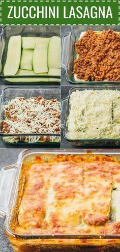 Easy Zucchini Lasagna, Zucchini Lasagne, Resep Pasta, Zucchini Lasagna, Resep Diet, Easy Zucchini, Makanan Diet, Keto Recipes Dinner, Keto Diet Meal Plan