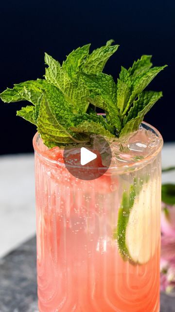 Kelly Sparks 🍸 Best Cocktails on Instagram: "WATERMELON MOJITO 🍉 (Recipe Below) 
⁠
⁠𝗜𝗡𝗚𝗥𝗘𝗗𝗜𝗘𝗡𝗧𝗦⁠
2 oz. White Rum⁠
1 oz. Simple Syrup⁠
0.5 oz. Lime Juice⁠
6-8 Mint Leaves⁠
0.5 Cup Watermelon Cubes⁠
Soda Water - Top Off⁠
Lime Slices - Garnish⁠
⁠
⁠⁠⁠𝗠𝗘𝗧𝗛𝗢𝗗⁠
1. In a shaker, muddle watermelon cubes with mint leaves and simple syrup.⁠
2. Pour in white rum and lime juice. Top with ice and shake until chilled.⁠
3. Fill a highball glass with ice while placing pieces of watermelon and lime slices around the glass.⁠
4. Double strain the mixture into the glass and top it off with soda water.⁠
5. Garnish with a large bundle of mint leaves.⁠
⁠
Mojitos are known for their crisp, refreshing taste but this Watermelon Mojito offers a pleasantly sweet touch. Each ingredient is chosen for i Watermelon Mojito Recipe, Watermelon Cubes, Watermelon Mojito, Best Cocktails, Mojito Recipe, Soda Water, White Rum, Highball Glass, Mint Leaves