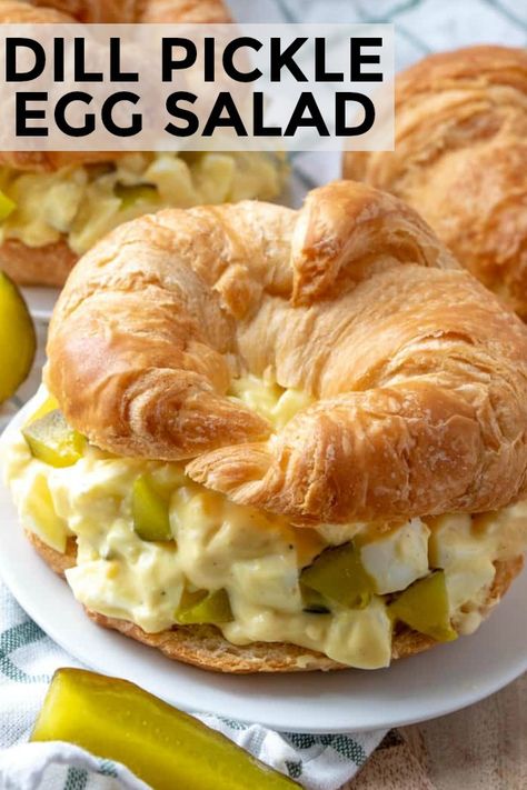 Pickle Egg Salad, Egg Salad With Dill, Egg Salad Recipe With Relish, Egg Salad Recipe Easy, Egg Salad Recipe Healthy, Salad Sandwich Recipe, Egg Salad Sandwich Recipe, Egg Salad Sandwich, Dill Recipes