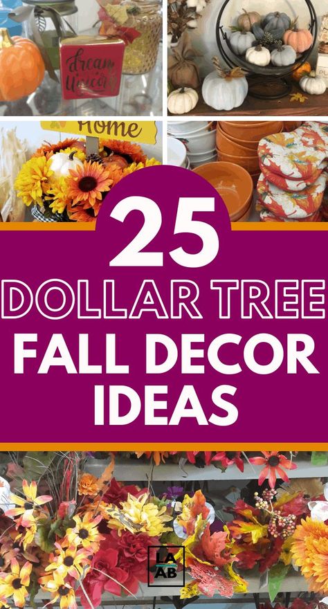 Fall Diy Decorations Dollar Stores, Fall Office Decorations Ideas, Dollarstore Fall Decor, Dollar Store Autumn Decor, Fall Decor Ideas For The Home Dollar Tree, Dollar Store Fall Table Centerpieces, Cheap Fall Centerpieces Dollar Stores, Fall Decorations For Office Cubicle, Thanksgiving Table Decor Dollar Tree