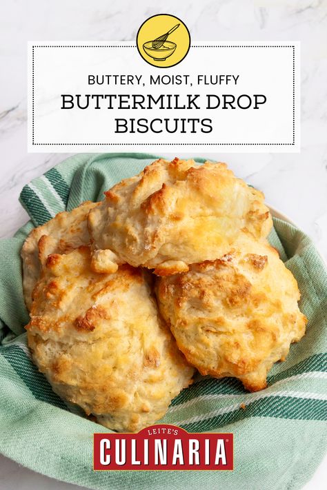 These buttermilk drop biscuits are a simple Southern classic that taste just like grandma's did. #biscuits #baking #easyrecipes Buttermilk Drop Biscuits, Best Homemade Biscuits, Drop Biscuits Recipe, Southern Buttermilk Biscuits, Homemade Buttermilk Biscuits, Buttermilk Biscuits Recipe, Flaky Biscuits, Homemade Buttermilk, Drop Biscuits