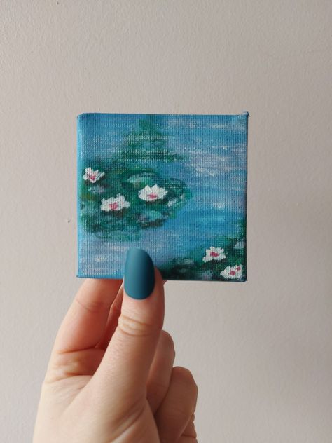 Mini Portrait Painting, Things To Paint On Mini Canvas, Mini Lienzos Ideas, Cute Mini Paintings, Simple Mini Canvas Paintings, Mini Paintings Ideas, Mini Tela, Art Mini Toile, Mini Toile