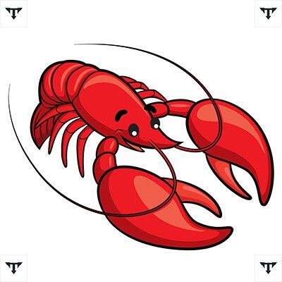 Lobster Cartoon, Cartoon Lobster, Lobster Illustration, Illusion Drawings, Food Cartoon, Isometric Illustration, Fish Drawings, Doodle Designs, Cartoon Icons