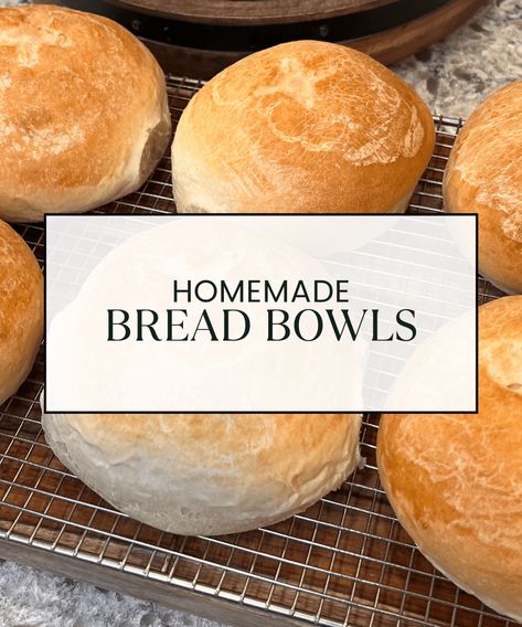 Homemade Bread Bowls How To Make Bread Bowls, Bread Bowls Recipe, Bread Bowl Soup, Homemade Bread Bowls, Bread Bowl Recipe, Squirrel Food, Bread Bowl, Chocolate Chip Banana Bread, Bread Bowls