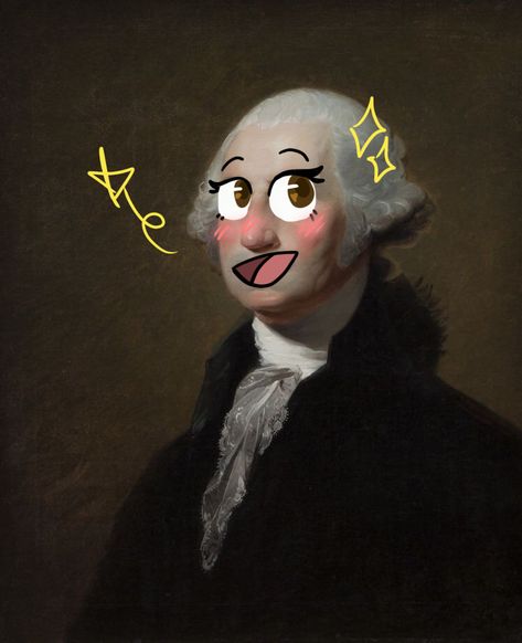 Anime George Washington, George Washington Fanart, History Class, Celeb Crushes, George Washington, Funny Pins, Washington, Fan Art, History