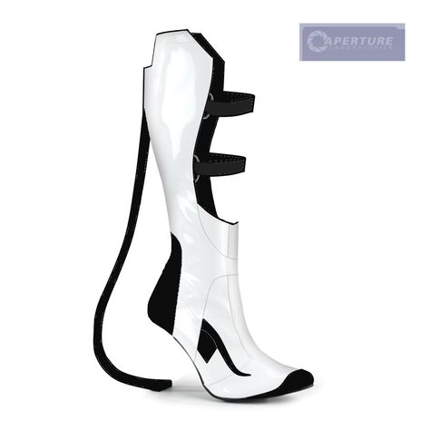 Reference from game - Portal 2 Sci Fi Boots, Chell Portal, Futuristic Boots, Cyberpunk Shoes, High Tech Fashion, Middle Ages Clothing, Game Portal, Sci Fi Clothing, Futuristic Shoes