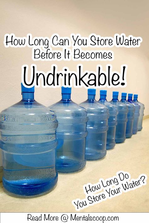 How Long Can You Store Water Before It Becomes Undrinkable! How Many Bottles Of Water To Drink A Day, How To Store Water Long Term, How To Store Water For Emergency, How To Remember To Drink Water, Long Term Water Storage, Old Milk Jugs, Water Purification Tablets, Importance Of Water, Storing Water