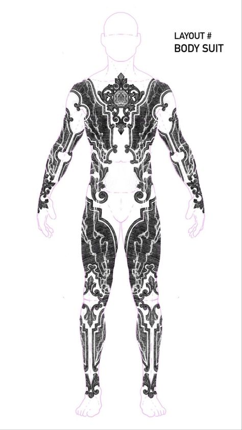 Full Body Suit Tattoo, Japanese Body Suit Tattoo, Full Body Tattoo Designs, Suit Tattoo, Caleb Widogast, Tattoo Character, Tattoo Modern, Japanese Tattoos For Men, Body Tattoo Design