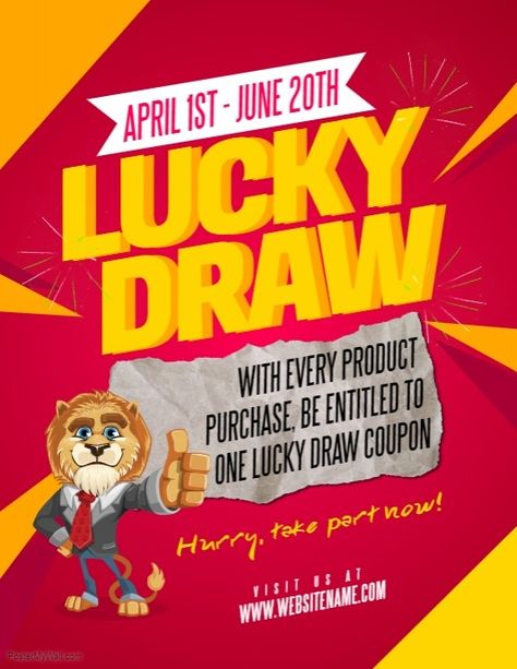 Lucky Draw Flyer Lucky Draw Poster Design Ideas, Lucky Draw Poster Design, Lucky Draw Poster, Lucky Draw Ideas, Draw Poster, Poster Idea, Tattoo Prices, Draw Ideas, Lucky Draw