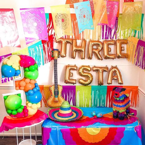 Charming Garlands on Instagram: “ℍ𝕒𝕡𝕡𝕪 ℂ𝕚𝕟𝕔𝕠 everyone! Swipe⏩to insert señoritas!💃🏻💃🏻💃🏻 —- @partycity had all of the goodies we needed to make our THREE -ESTA party come to…” Three Esta Birthday Party Ideas, Three Esta Birthday Party Food, Three Esta Birthday Party Boy, Three Esta Party Ideas, Threeesta Party, 3 Esta Party, Three Esta, Threesta Birthday Party, Three Esta Birthday Party