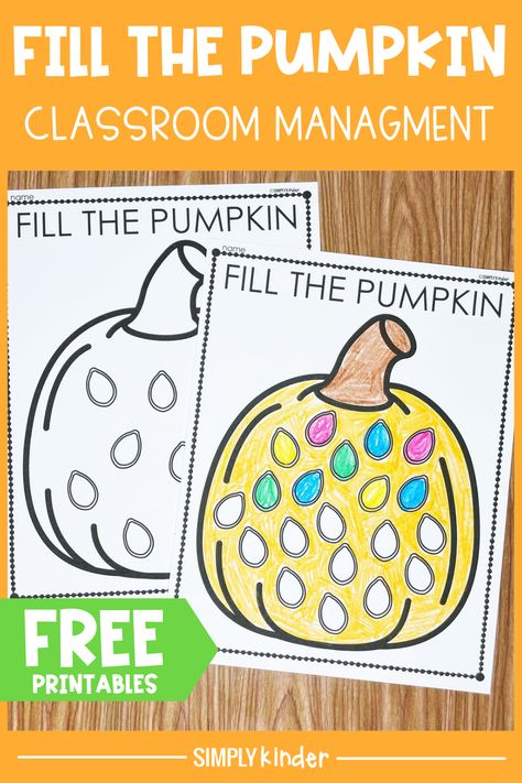 Fall Classroom Management, Halloween Behavior Management, October Classroom Management, October Behavior Management, Pumpkins First Grade, Pumpkin Week First Grade, All About Pumpkins First Grade, Behavior Management Chart, October Classroom