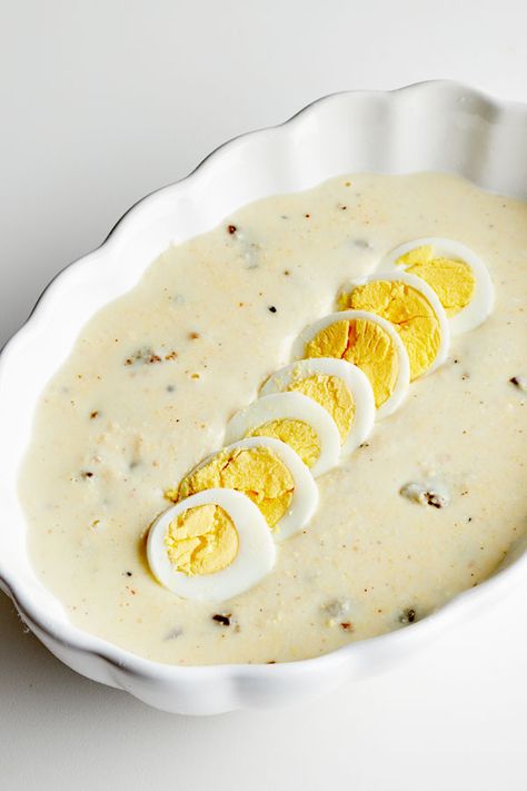 Egg Gravy Southern, Unique Gravy Recipe, Eggs And Gravy, Asian Gravy Recipe, Goose Egg Recipes, Thanksgiving Recipes Gravy, Egg Gravy Recipe Indian, Duck Egg Recipe Ideas, Egg Gravy Recipe