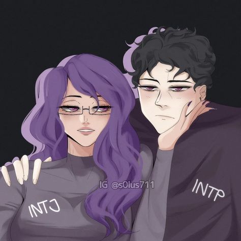 @s0lus711 Intj Intp Fanart, Intp Intj Couple, Intj Relationships, Queen's Gambit Aesthetic, Mbti Ships, Istp Personality, Intp Personality Type, Intj T, Intp T