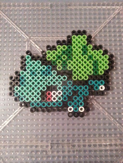 Bulbasaur! Bulbasaur Perler, Perler Bead Pokemon Patterns, Hama Beads Pokemon, Pokémon Perler, Modele Pixel Art, Pokemon Bead, Pokemon Perler, Pokemon Pattern, Pokemon Perler Beads