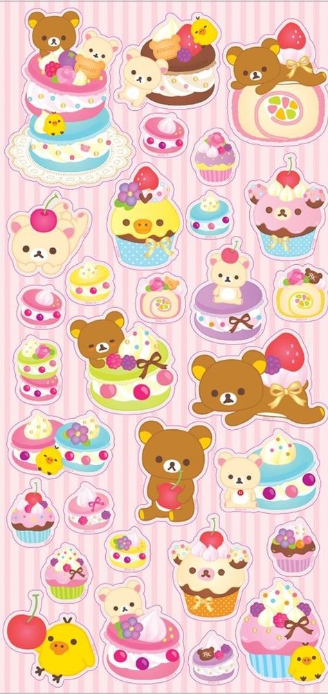 Printable Sticker Sheets, Daiso Japan, Stickers Kawaii, Paper Doll Template, Kawaii Core, Sanrio Wallpaper, Kawaii Stationery, Cute Poster, Kawaii Stickers