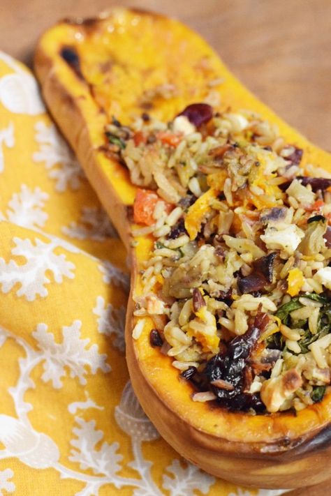 Stuffed Butternut Squash, Squash Spaghetti, Stuffed Butternut, Gluten Free Pumpkin Spice, Stuffed Squash, Dairy Free Pumpkin, Baked Squash, Yummy Fall Recipes, Fall Recipe