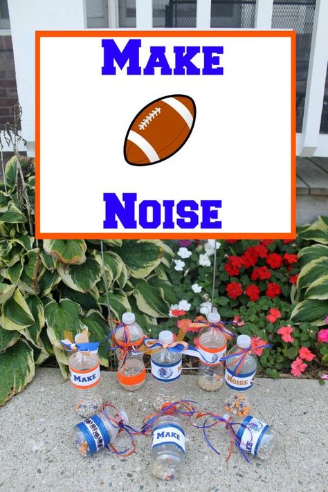 Cheer Noise Makers, Noisemakers Diy, Football Noise Makers, School Spirit Crafts, Team Mom Football, Pep Club, Friday Night Football, Football Ideas, Football Diy