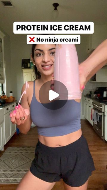 Diksha Gautham on Instagram: "The key to this is in the BLENDING — watch to the end to see how to get it CREAMY and not icy!  This protein ice cream or protein “fluff” is one of my staples in a calorie deficit because it’s SO filling and high volume while being relatively low calorie  Ingredients: - 1 cup ice - 1 scoop whey protein powder (I used @legion) - 1/2 cup frozen fruit of your choice - 1/2 cup almond milk but can use several spoons more if you need it   Blend blend blend until it gets creamy and rises to the top like in the video!  Exact nutrition will depend on the brand of protein and what fruit you use but when I make it with these ingredients it’s around 130 calories | 20g P | 4g Fiber   Would you try this?? Let me know below! 👇" High Protein Fruit, Protein Fluff, Low Calorie Protein, Ice Scream, Fruit Ice Cream, Protein Ice Cream, Healthier Eating, Health Recipes, Whey Protein Powder