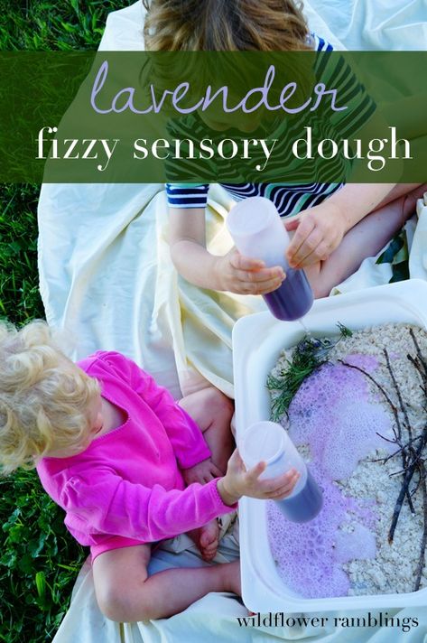 lavender fizzy sensory dough - Wildflower Ramblings Ark Ideas, Kindergarten September, Fiddle Toys, Fashion Education, Preschool Sensory, Hyperactive Kids, Sensory Dough, Craft Recipes, Sensory Bag